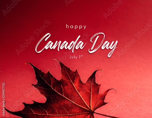 Canada day celebration a tiered chocolate cake with canadian flags
