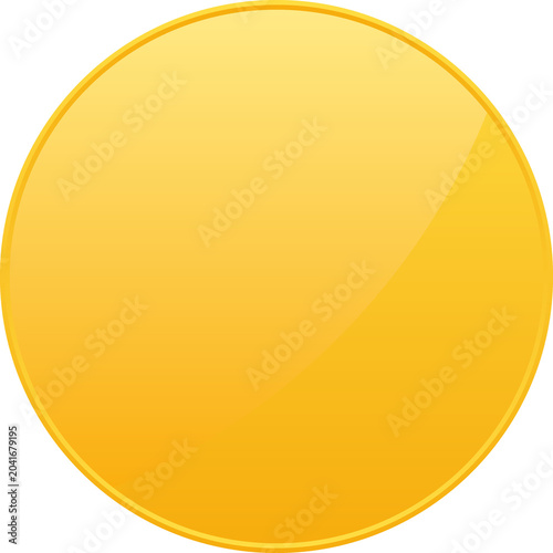 Orange Label Frame Button Illustration