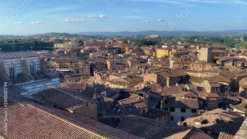 The best view of the city of Siena from the walls, Siena, Tuscany, Italy