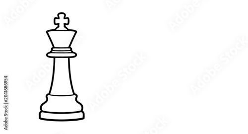 Foto chessking, chesskingicon, kingpiece, chess, strategy, boardgame, lineicon, outli