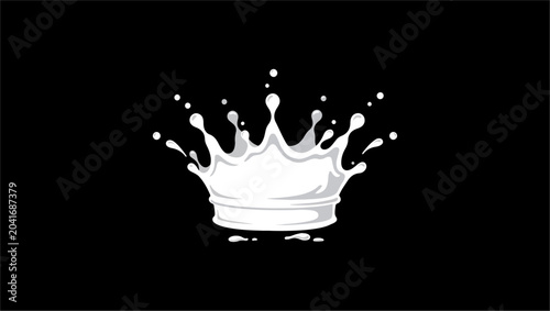Tableau sur toile para goblet en todos, milk splash crown, Splash Crown Logo vectors, Milk Splash Crown Concept