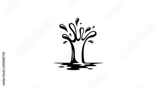 Fotografie para goblet en todos, milk splash crown, Splash Crown Logo vectors, Milk Splash Crown Concept