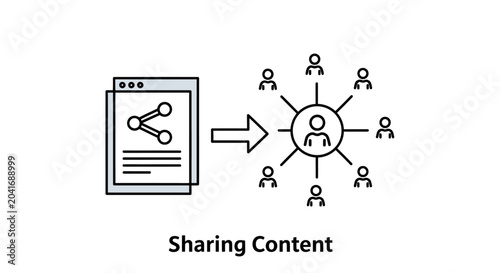 Sharing content on social media platform.