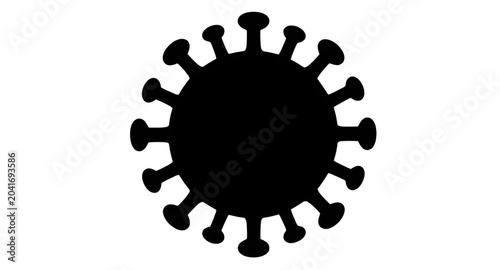 Foto infection, virussilhouette, virusicon, pathogen, germ, microbe, bacteria, diseas