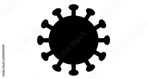 Foto infection, virussilhouette, virusicon, pathogen, germ, microbe, bacteria, diseas