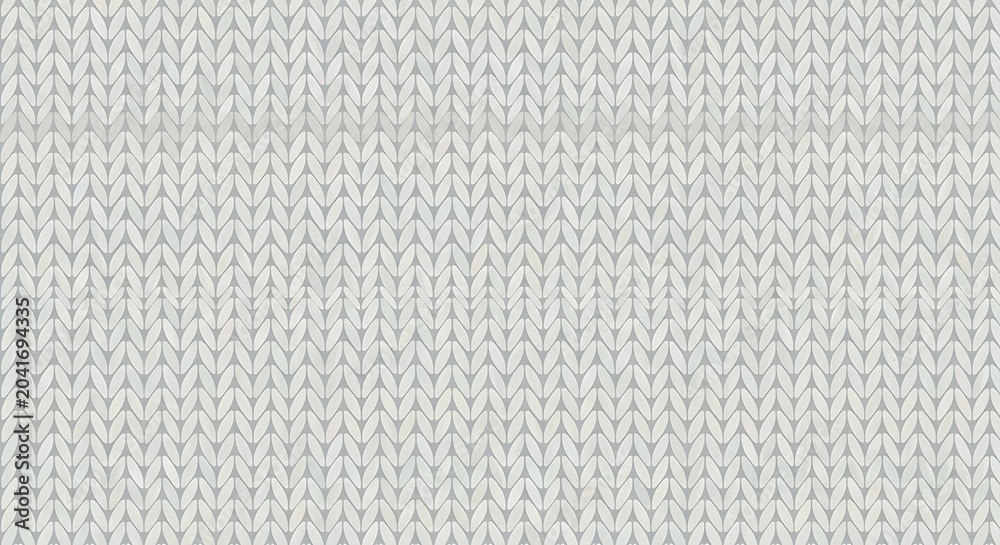 Fototapeta premium Subtle Gray Leaf Pattern Repeating on Light Textile Background