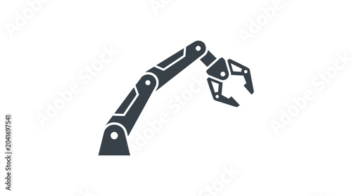 Tableau sur toile Industrial robotic arm with gripper in a neutral pose.