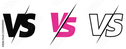 Obraz na plátně VS Competition Battle Icon, Versus Symbol Collection for Competitive Duel, Rival