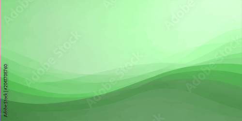 Photos Green abstract wave background with nature meadow sky horizon light clouds and s