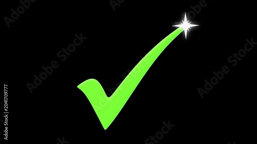 Check Mark with Sparkle