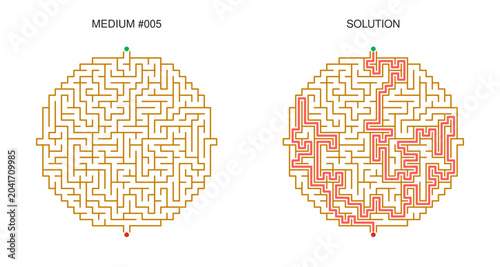Photography Circular Maze Puzzle Collection with Solutions