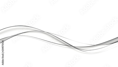A minimalist design featuring wavy lines on a white background