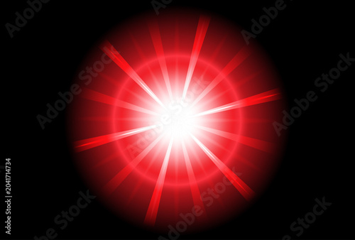 Powerful Red Flash Light Burst