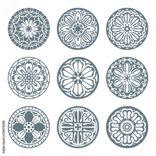 Ornamental Floral Pattern Vector Set