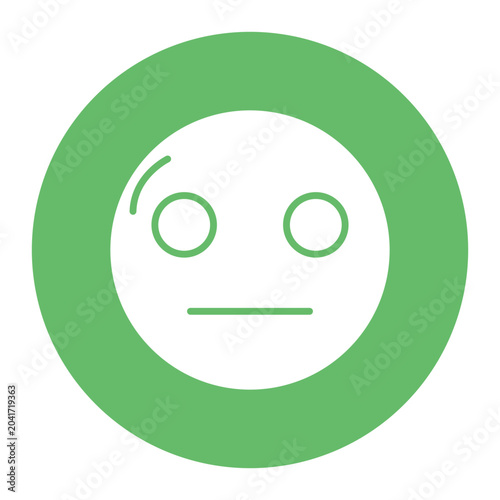 Quadro em tela Expressionless Face Icon