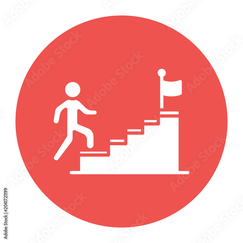 Tableau sur toile First Step Icon