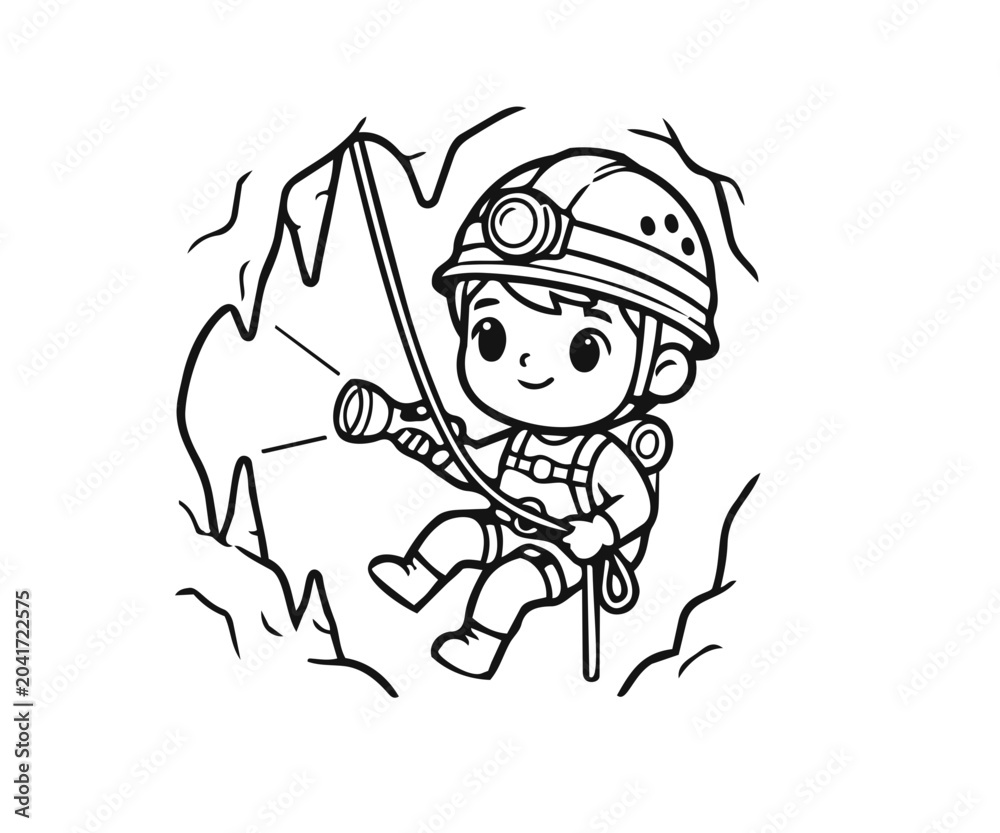 Fototapeta premium Cave Explorer