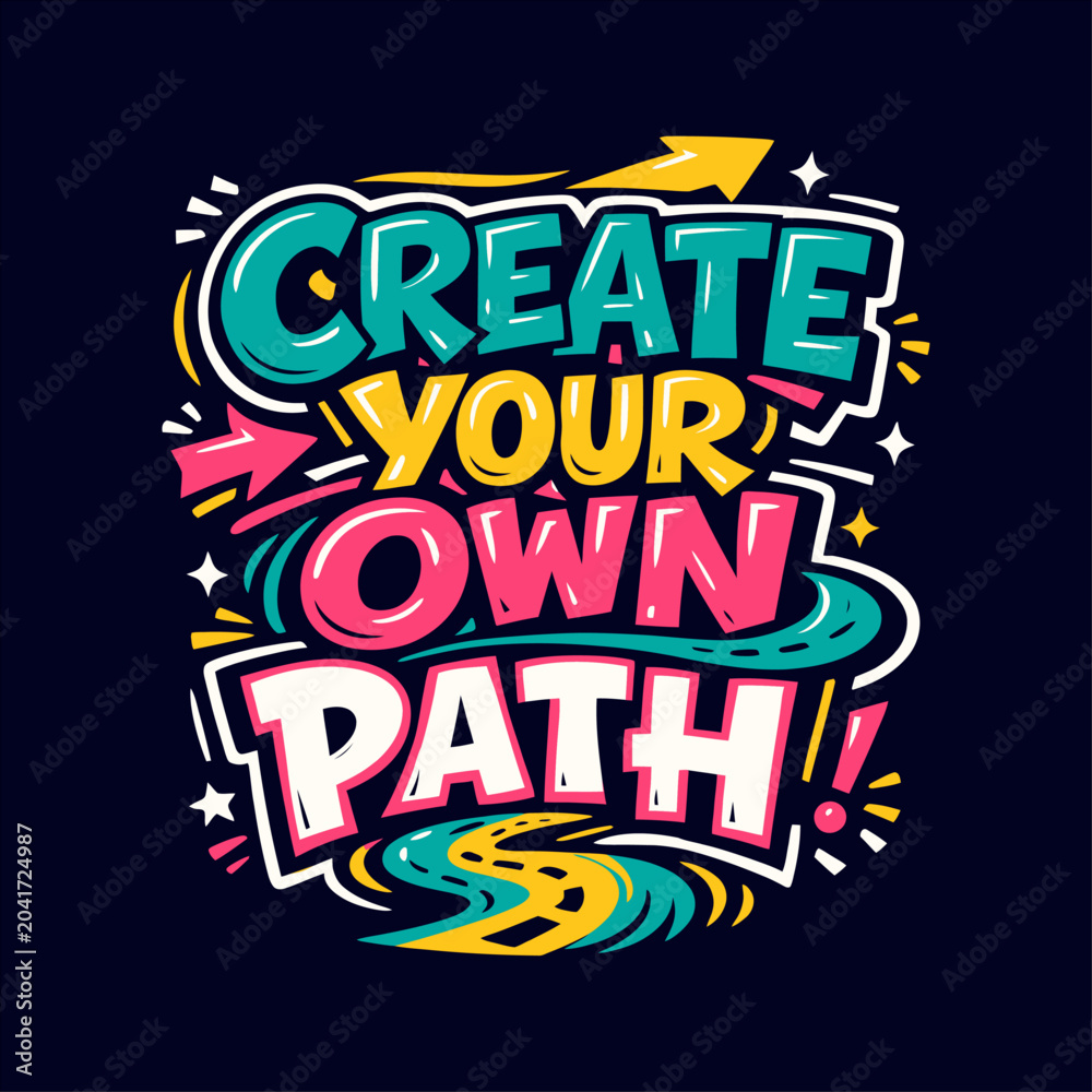 Fototapeta premium Motivational Typography T Shirt Design