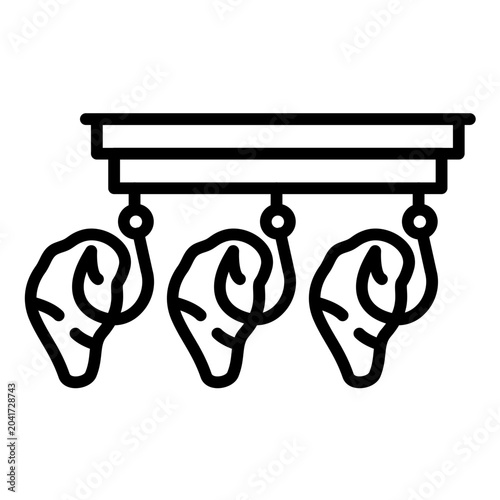 Tableau sur toile Meat Hook Icon