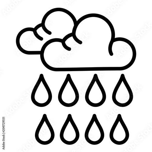 Εκτύπωση καμβά Wet Weather Icon