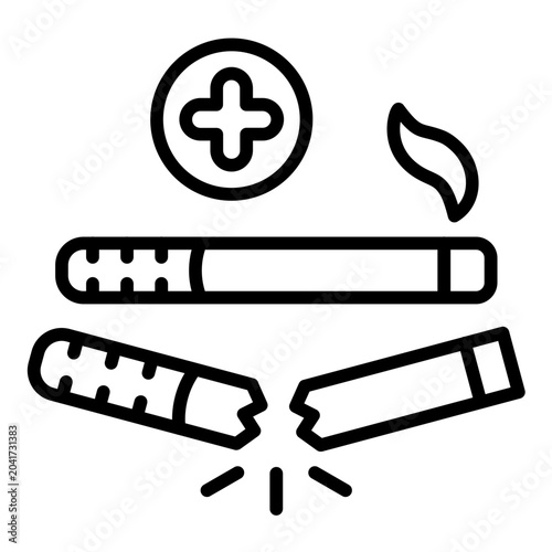 Tableau sur toile Tobacco Addiction Icon