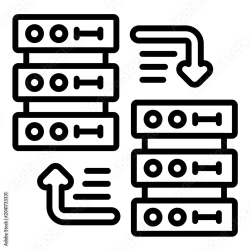 Εκτύπωση καμβά Data Replication Icon