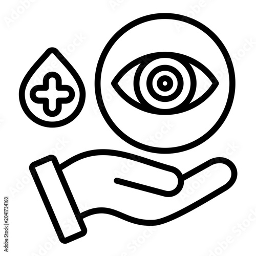 Bild auf Leinwand Eye Care Icon