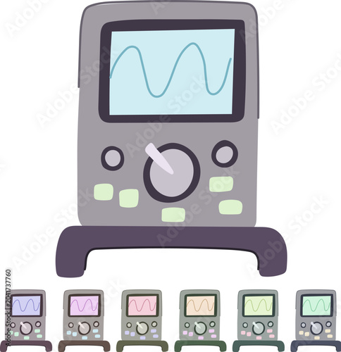 Bild auf Leinwand electronics oscillograph cartoon