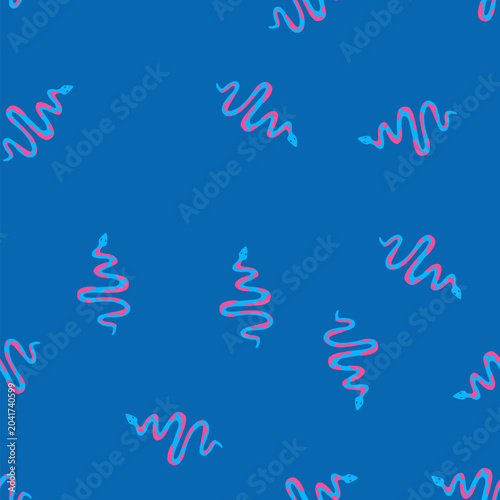 Bild auf Leinwand pattern danger snake oriental cartoon