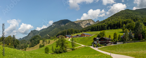 Schafberg mountain summer landscape in Austrian Alps near St Wolfgang, Austria