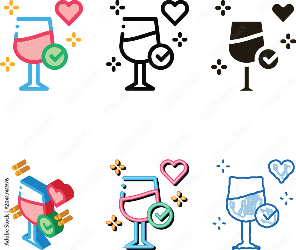 Fototapeta premium good concepts wine endorsements icon vector. good wine endorsements sign. color symbol