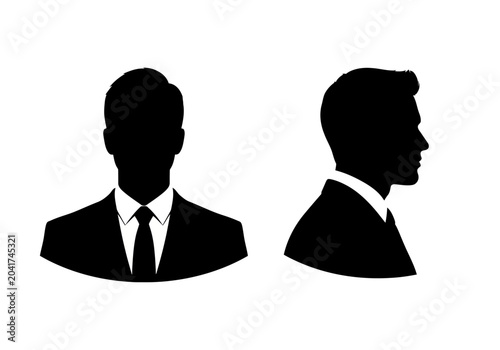 Businessman head silhouette