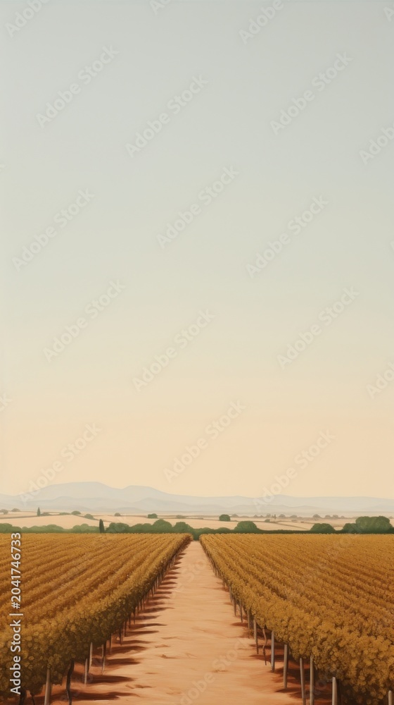 Fototapeta premium Outdoors vineyard horizon nature.