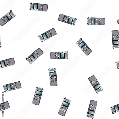 Fotografi pattern record dictaphone cartoon