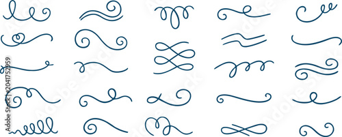 Photos Elegant Calligraphic Divider Collection Vector Set