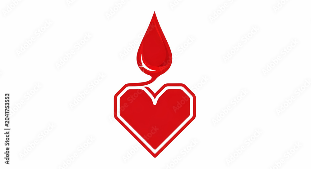 Fototapeta premium Blood donation awareness concept with heart symbol
