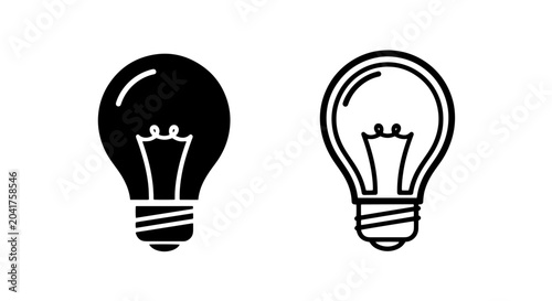 Tableau sur toile Classic light bulb icon, symbolizing ideas, innovation, inspiration, and creativ