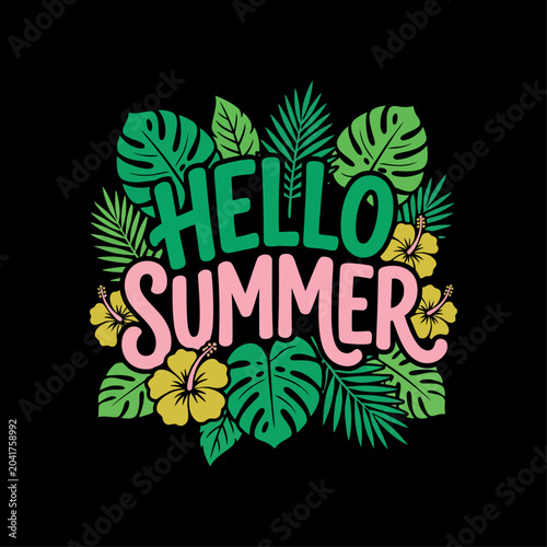 Summer Typography T Shirt Design