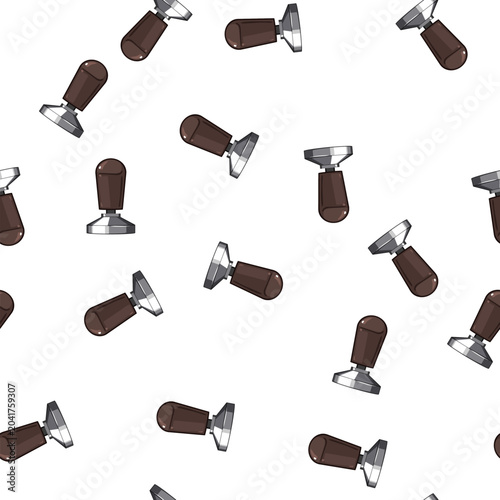 Slika na platnu pattern restaurant tamper coffee cartoon