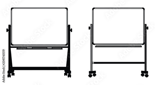 whiteboard on wheels line art board mobile education classroom learning