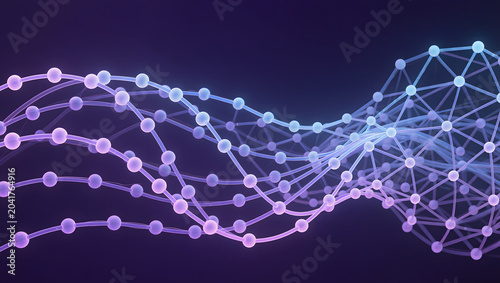 Digital molecular network wave for medical biotechnology and healthcare data science concept