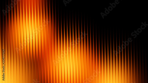 Abstract orange vertical lines background with gradient light effect