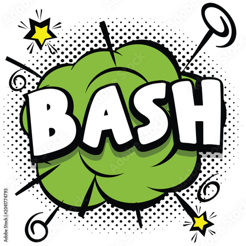 Slika na platnu Celebration Bash Party Explosion with Retro Cartoon Style Typography Vector