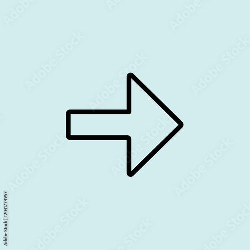 фотографія Navigation arrow vector icon pointing right