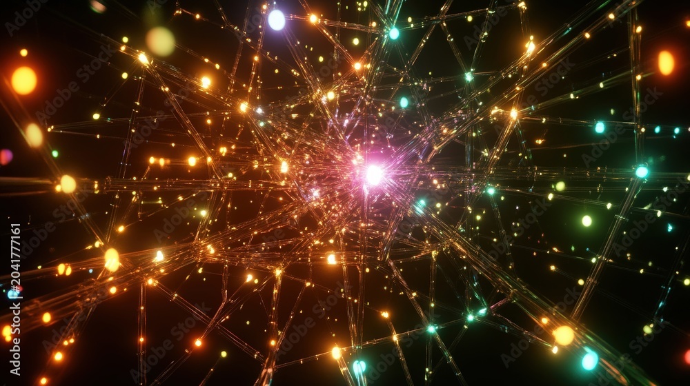 Fototapeta premium abstract network of light