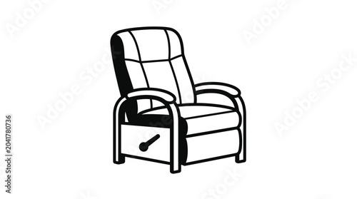 Φωτογραφία A line drawing of a recliner chair.