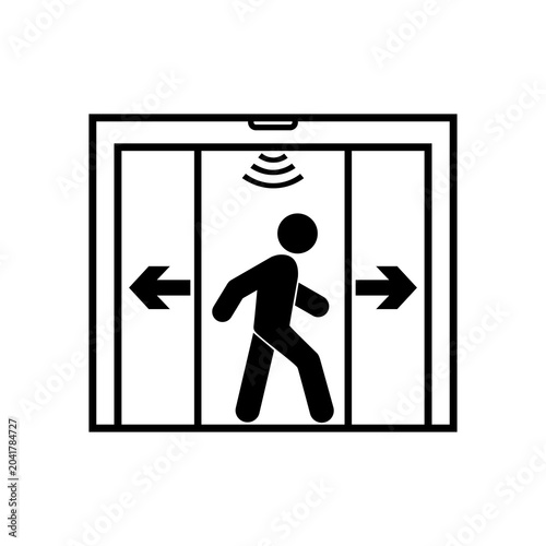 Bild auf Leinwand Automatic Sliding Doors icon