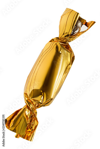 Wrapped candy isolated