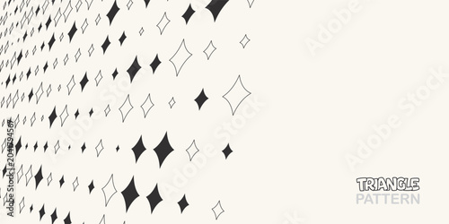 Bild auf Leinwand Seamless black monochrome geometric pattern background