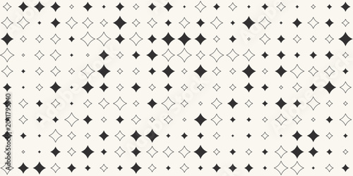 Bild auf Leinwand Seamless black monochrome geometric pattern background
